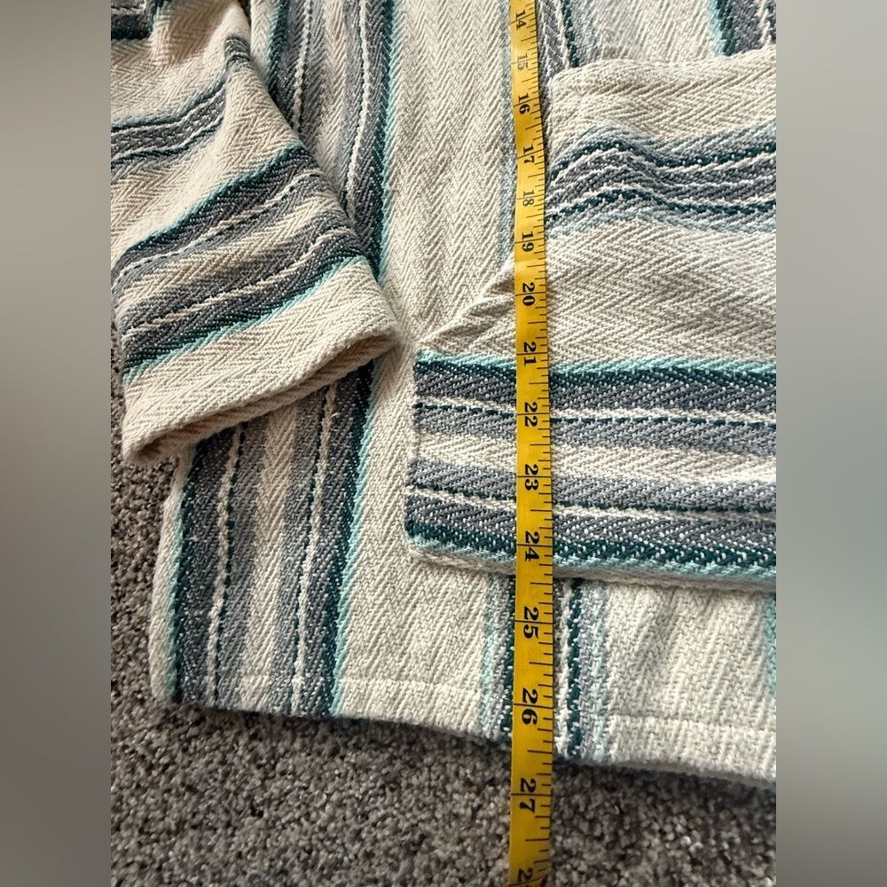 Ron Jon Senor Lopez Stripe Long Sleeve Baja Mexican Hoodie Poncho Size M - Picture 9 of 11